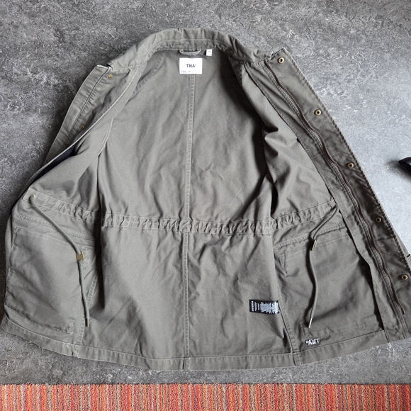 TNA Oversided Jasper Field Utility Barn Chore Relaxed Jacket Olive Aritzia XXS - Picture 14 of 16